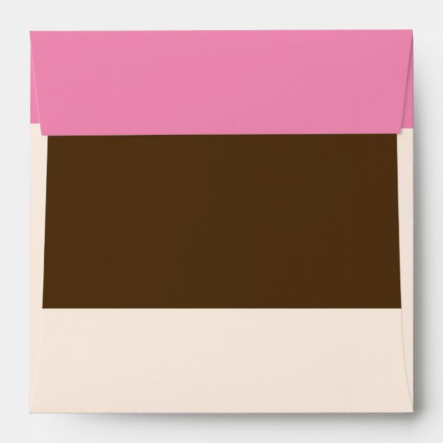 Neapolitan Ice Cream Birthday Party Envelopes (Back (Top Flap))
