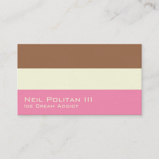 Neapolitan Ice Cream Business Card