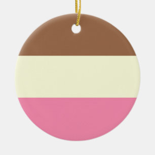 Neapolitan Ice Cream Ceramic Tree Decoration