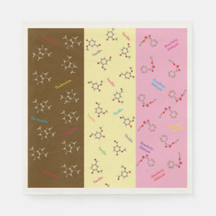 Neapolitan Ice Cream Chemistry Party Napkins