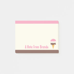 Neapolitan Ice Cream Cone Post-it Notes