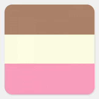 Neapolitan Ice Cream Square Sticker