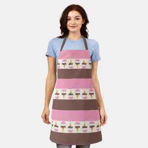 Neapolitan Ice Cream Stripe Pattern Apron