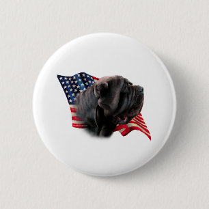 Neapolitan Mastiff Flag 6 Cm Round Badge