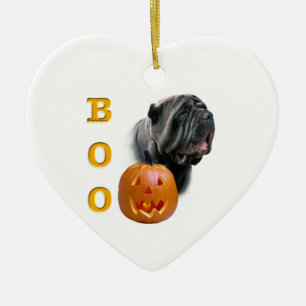 Neapolitan Mastiff Halloween BOO Ceramic Tree Decoration