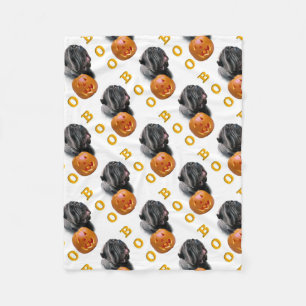Neapolitan Mastiff Halloween BOO Fleece Blanket
