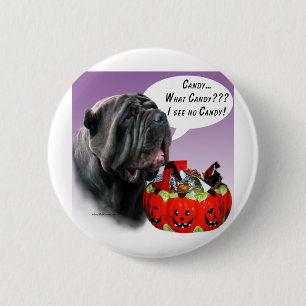 Neapolitan Mastiff Halloween Candy 6 Cm Round Badge