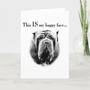 Neapolitan Mastiff Happy Face Holiday Card