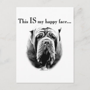Neapolitan Mastiff Happy Face Postcard