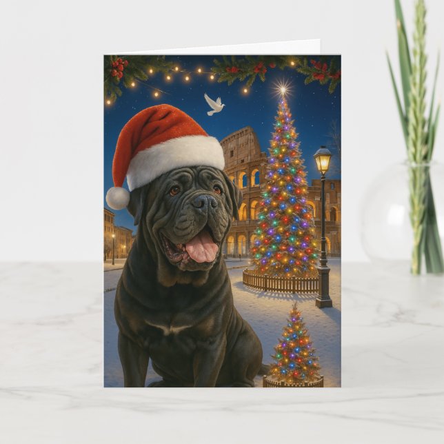 Neapolitan Mastiff Holiday Card (Front)