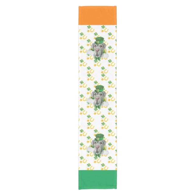 Neapolitan Mastiff Home Decor St Patricks Day Short Table Runner (Front)