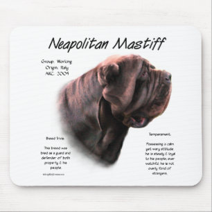 Neapolitan Mastiff (mahogany) History Design Mouse Mat