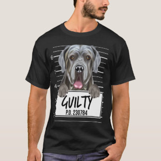 Neapolitan Mastiff Mugshot Guilty Dog T-Shirt