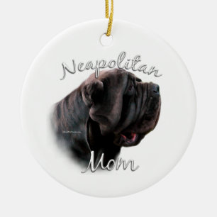 Neapolitan Mastiff Mum 2 Ceramic Tree Decoration