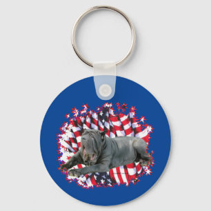 Neapolitan Mastiff Patriot Key Ring