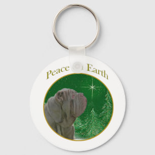 Neapolitan Mastiff Peace Key Ring