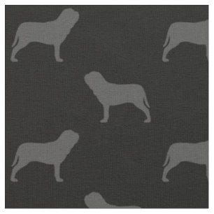 Neapolitan Mastiff Silhouettes Neo Dogs Patterned Fabric