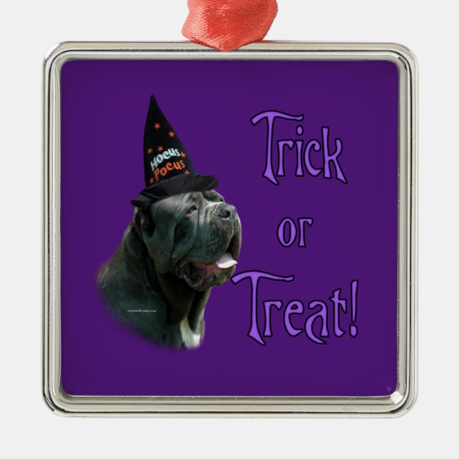 Neapolitan Mastiff Trick Metal Tree Decoration (Front)