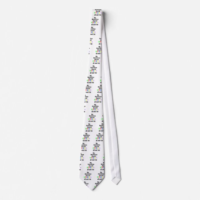 Neapolitan Mastiff Walks Design Tie (Front)