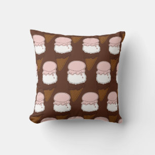 Neapolitan-Stitched Ice Cream Cones 03-Sq Pillow