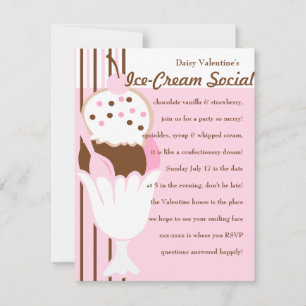Neapolitan  Sundae Invitation