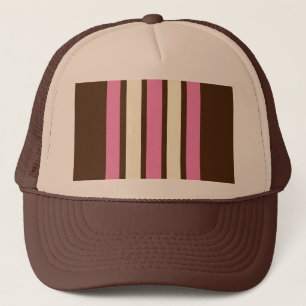 Neapolitan Trucker Hat (Brown, Pink & Cream)