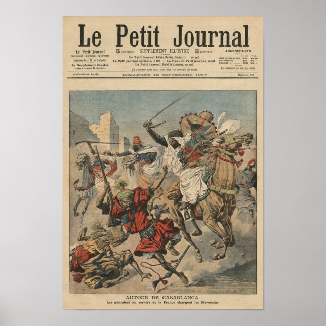 Near Casablanca the goumiers charging Poster (Front)