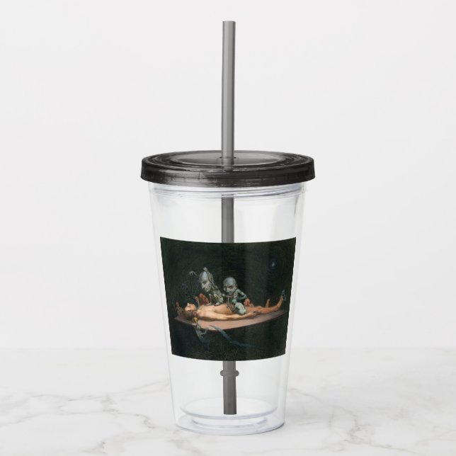 Near Death Experience Seeing Evil Demonic Spirits Acrylic Tumbler (Front)
