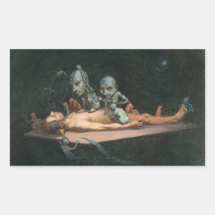 Near Death Experience Seeing Evil Demonic Spirits Rectangular Sticker