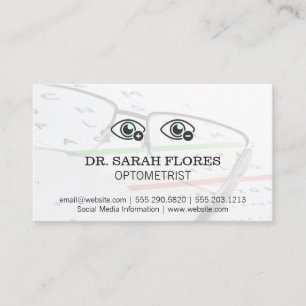 Near Far Sided Eyes   Eye Exam Business Card