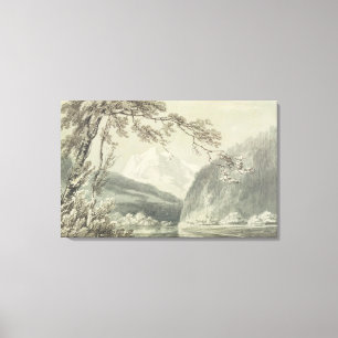 Near Grindelwald, c.1796 (blue & grey wash over gr Canvas Print
