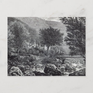 Near Lynmouth, from 'Leisure Hour', 1888 Postcard
