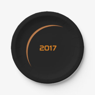 Near Maximum 2017 Partial Solar Eclipse Paper Plate