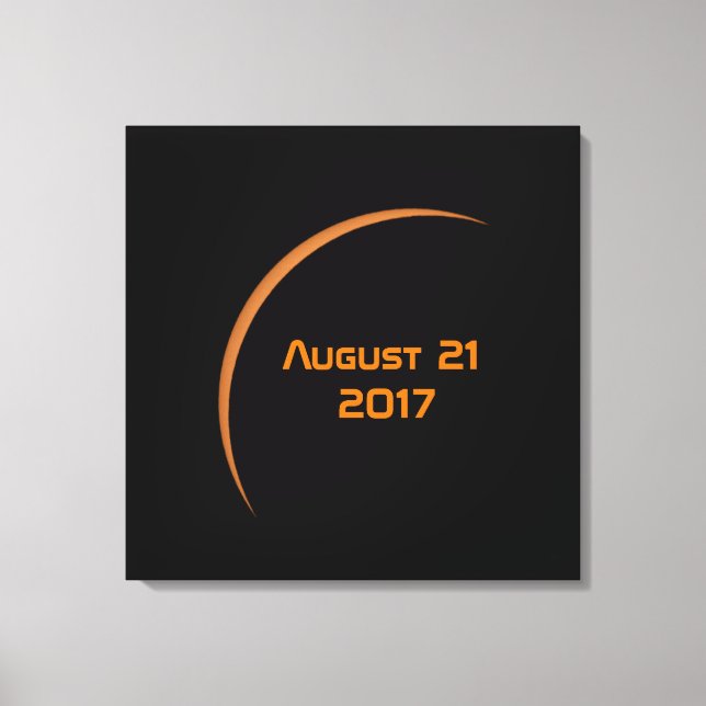 Near Maximum August 21, 2017 Partial Solar Eclipse Canvas Print (Front)