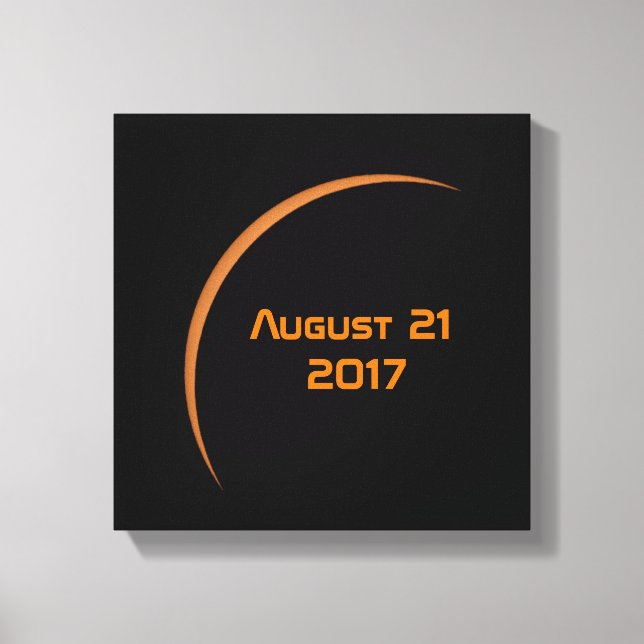 Near Maximum August 21, 2017 Partial Solar Eclipse Canvas Print (Front)