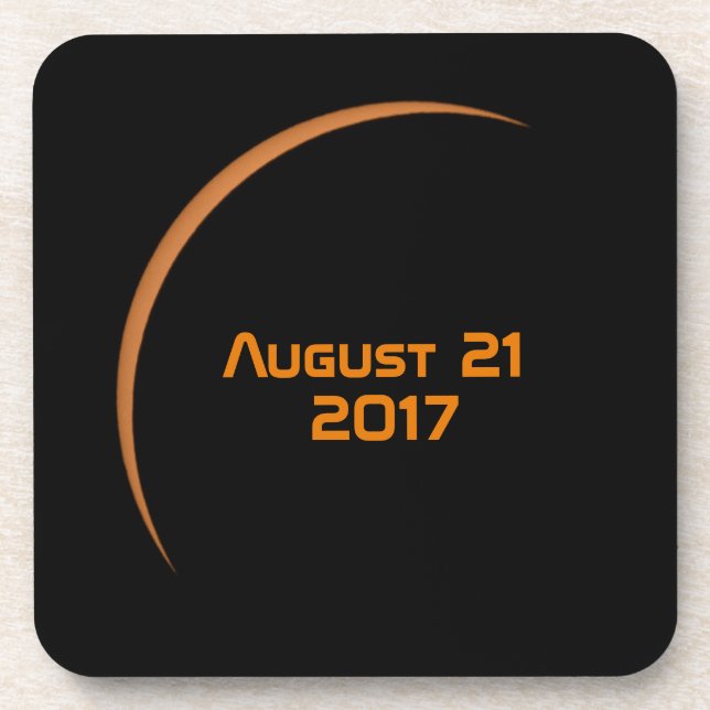 Near Maximum August 21, 2017 Partial Solar Eclipse Coaster (Front)