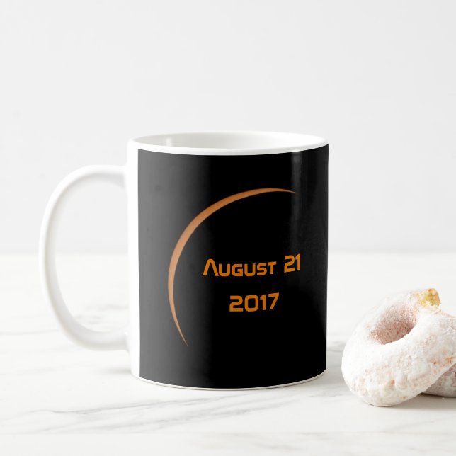 Near Maximum August 21, 2017 Partial Solar Eclipse Coffee Mug (With Donut)