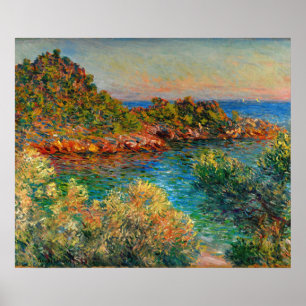 Near Monte Carlo, famous painting by Claude Monet, Poster