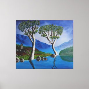 Near the DMZ Korea River Lookout Tower Canvas Print