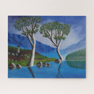 Near the DMZ Korea River Lookout Tower  Jigsaw Puzzle