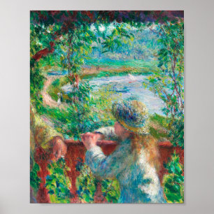 Near the Lake by Pierre-Auguste Renoir Poster