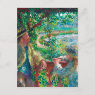 Near the Lake by Renoir Impressionist Painting Postcard