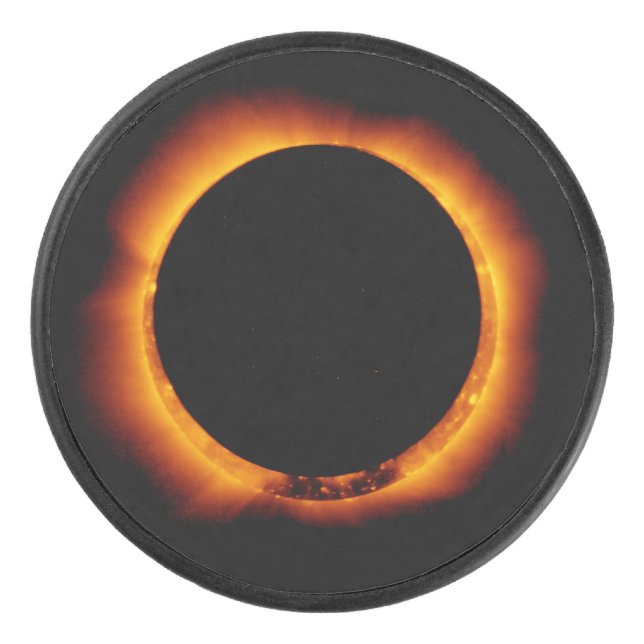 Near Total Solar Eclipse Hockey Puck (Front)