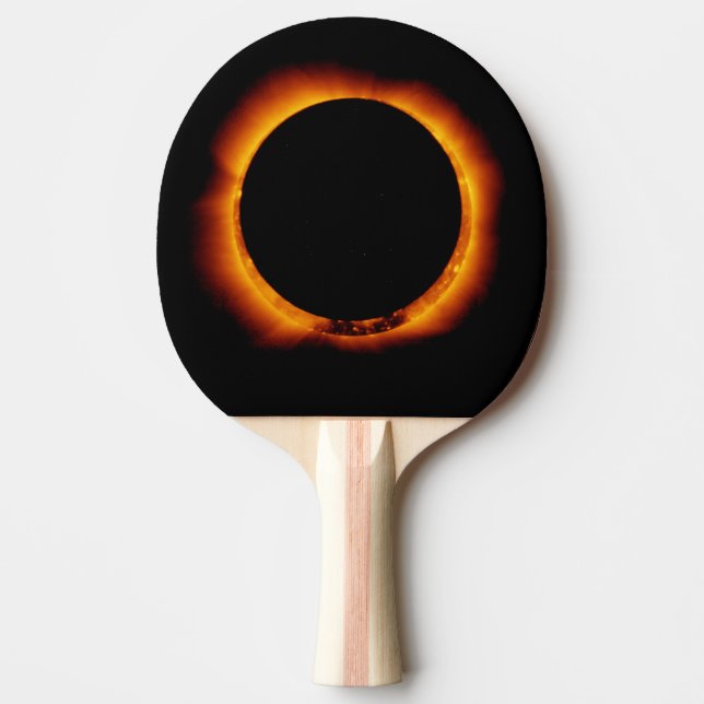 Near Total Solar Eclipse Ping Pong Paddle (Front)