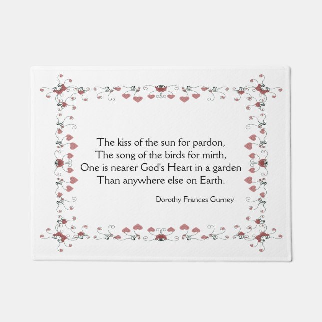 Nearer God's Heart Garden Quote Doormat (Front)