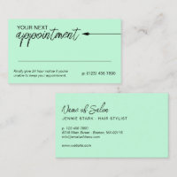 Neat Arrow Black Mint Minimal Next Appointment
