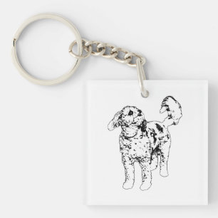 Neat Line Figure Key Ring