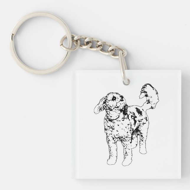 Neat Line Figure Key Ring (Front)