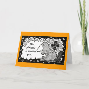 Neat-o Platypus birthday card