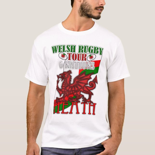 Neath - Welsh Rugby 6 Nations Tour, Welsh Dragon T-Shirt (Front)